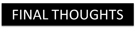 final thoughts